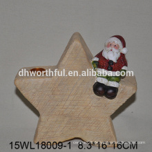 Weihnachten santa sitzen stern design keramikkerzehalter